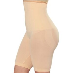 NEW Shapermint Women's High-Waisted Shapewear Tummy Control Shorts - Nude Sz M/L